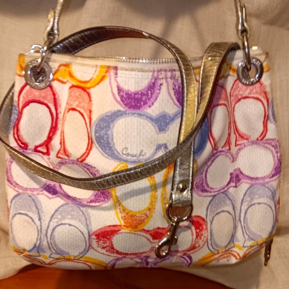 Multi colored Poppy Dream Coach Purse - Picture 7 of 7